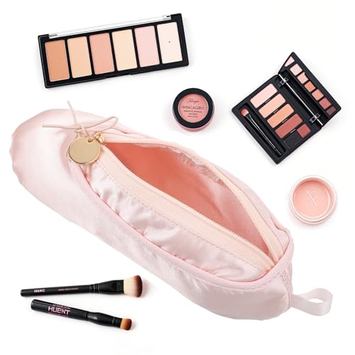 Ballet Shoe Makeup Bag, Cute Ballet Shoe Cosmetic Travel Bag, Small Cosmetic Bags for Trip, Portable Dance Recital Gift for Women, Dancers, Ballet Lovers