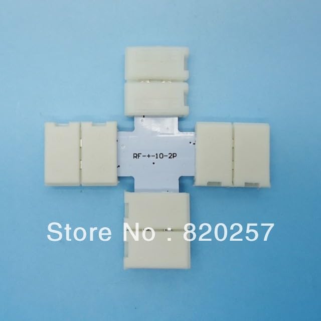 Wiring Connecting Terminals - 20pcs lot 10mm Width 2pin led Strip Middle connectors Cross + Shape Without Soldering for 10mm Single Color Strip