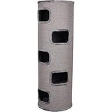 Flamingo Kratztonne Enes Grau XXL 50x50x150 cm – kratztonne für Katzen – kratztonne XXL – kratztonne – kratztonne für Katzen