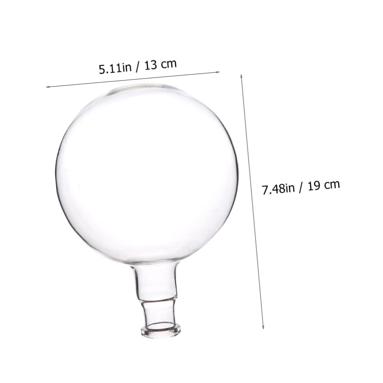 Luxshiny Single Neck Bottom Flask Borosilicate for Distillation and Lab Use Easy to Clean Leak Design