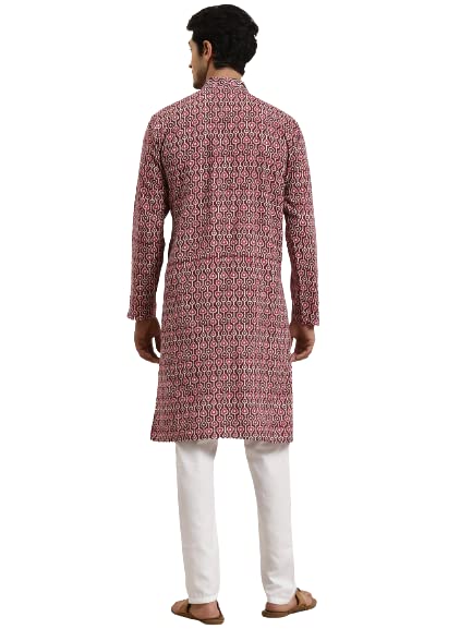 Image of SOJANYA (Since 1958, Men's Silk Blend Grey Kurta Pyjama & Silk Blend Jacket Combo