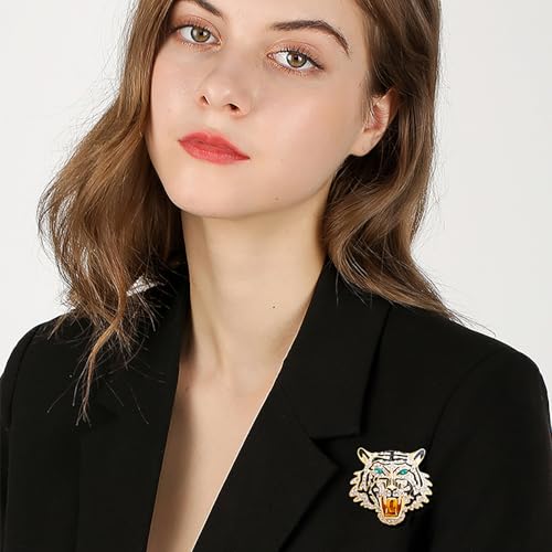 Image of Animal Brooch for Men Vintage Metal Wildlife Lapel Pin Suit Jacket Badge Fashion Accessories for Men