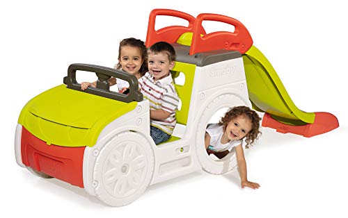 41S2OogP1+L Smoby - Adventure Car - Voiture avec Toboggan + Bac à Sable - Jeu Plein Air Enfant - Dès 18 Mois - 840205