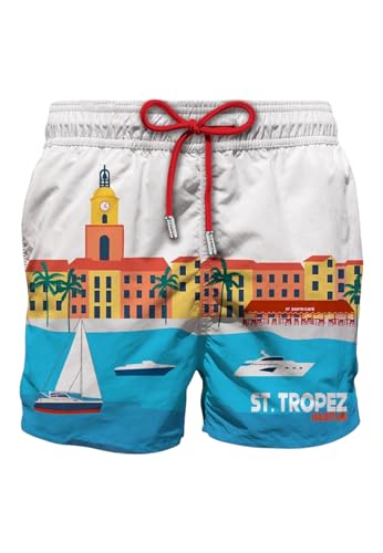 Maillot de bain court Saint Barth Mc2 GUS0009 : finis les shorts trempés en polyester