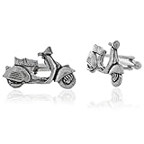 En étain Boutons de manchette en étain Motif scooter, Alliage plomb-étain