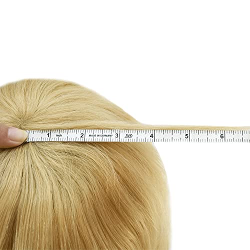 French Lace Mens Toupee European Human Hair Hand Tied Hair Units With Bleached Knots And Natural Hairline Breathable Swiss Lace Center Poly Coating Skin At Sides Hair Replacement System Wigs For Bald Men (7X9", 22R#-100% Light Density) #TOP6