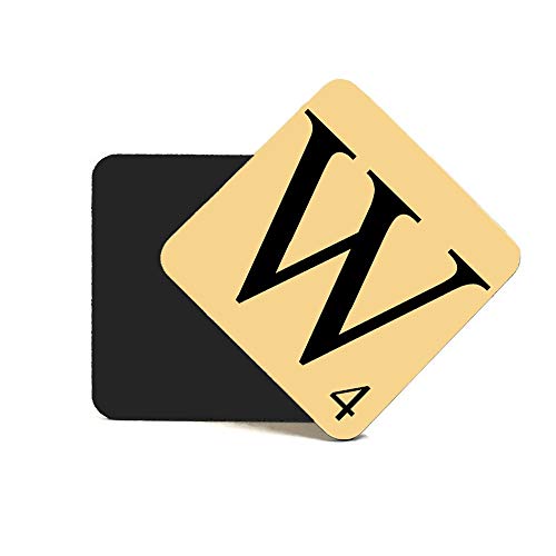 Image of Alphabet MDF Coaster Letter "W" Personalise Your Coffee Table, Word Name Maker