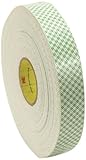 3M Double Coated Urethane Foam Tape 4016, Off White, 1 in x 36 yd, 62 mil, 9 rolls per case