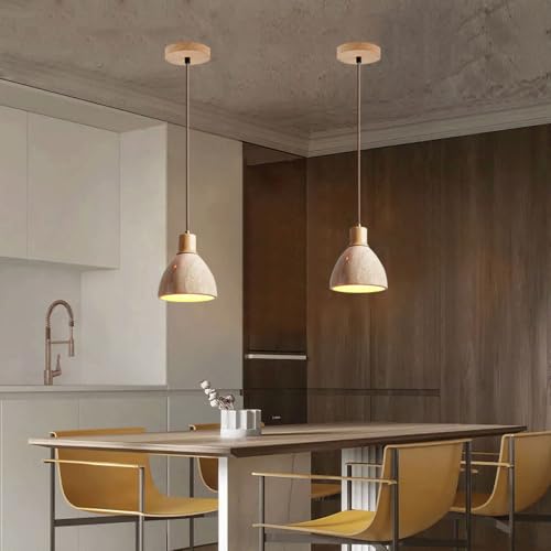 Lustre en pierre naturelle E26 pour éclairage de chambre - 5