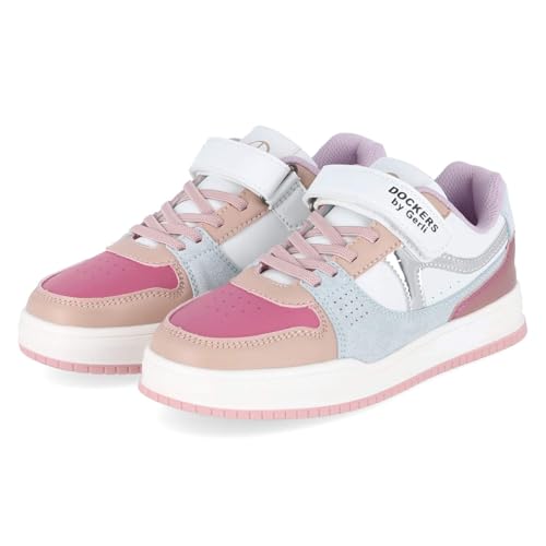 Baskets basses rose synthétique Dockers by Gerli légères pour fille