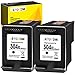 Price comparison product image 304 Black Ink Cartridge, ATOPINK 304XL Ink Cartridges Combo Pack Remanufactured Printer Ink for HP 304, for Envy 5010 5020 5030 5032, DeskJet 2620 2622 2630 2632 2633 3720 3730 3733 3735 3750 3760