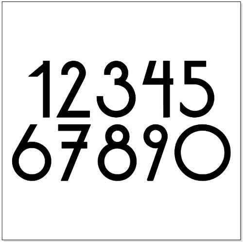 Modern Style Die Cut Vinyl Numbers (2 inch Metallic Silver Gray)