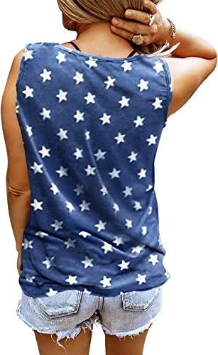 Womens American Flag Tank Tops Patriotic Shirts For Women 4Th Of July Tanks Top Loose Fit Summer Ring Hole Sexy V-Neck Sleeveless Shirt Tees Top #TOP1