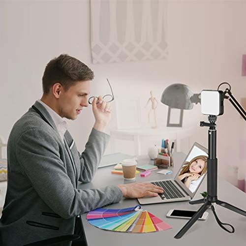 Light for Video Conferencing | Video Conference Lighting Kit with Stand Tripod | Cube Laptop Computer Webcam Light for Self Broadcast - Zoom Call Meeting - Microsoft Teams - Live Streaming