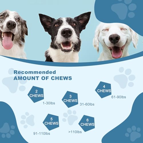 Joint Supplement for Dogs, Glucosamine Chondroitin for Dogs, Hip and Joint Support Supplement Chews Dogs Small Large Breed Dog Arthritis Pain Relief Joint Health Care Mobility Bites Treats for Dogs Joint Supplement for Dogs, Glucosamine Chondroitin for Dogs, Hip and Joint Support Supplement Chews Dogs Small Large Breed Dog Arthritis Pain Relief Joint Health Care Mobility Bites Treats for Dogs