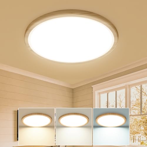 slochi Deckenlampe LED Deckenleuchte Flach 18W, Ø22CM, 3Farben...