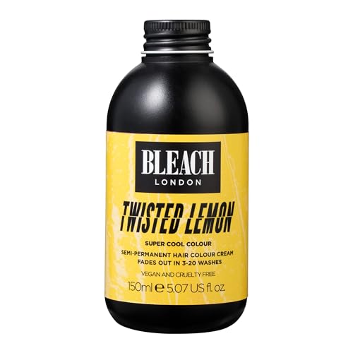 Bleach London Twisted Lemon Semipermanente Haarfarbe Creme – Neongelb vegan, tierversuchsfrei, lebendige temporäre Färbung 150 ml