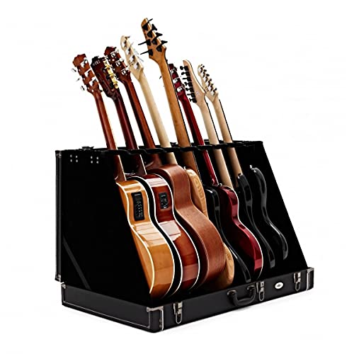 Gear4music Support de Guitare Étui pour Guitare Noir Jusqu’à 8 Guitares - Les Beatles, Paul McCartney, John Lennon, RIngo Starr, George Harrison Gear4music Support de Guitare Étui pour Guitare Noir Jusqu'à 8 Guitares