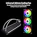 upHere 360mm All-in-One Auto RGB Computer Case Fan with 3-Pin Interface High Performance Cooling Low Noise for Enhanced PC Cooling Black,PF360CF3