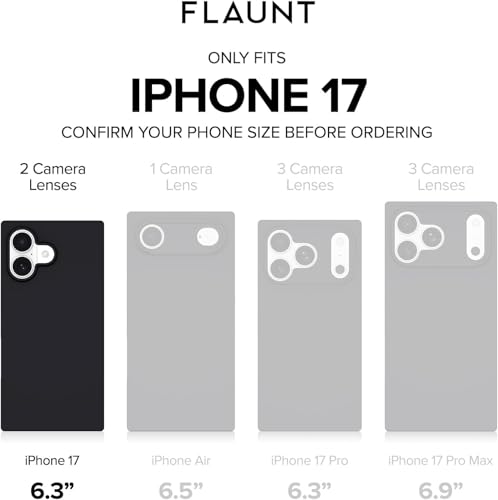 Image of FLAUNT Official Square iPhone 17 Case - Pink Mother of Pearl | Phone Cover for iPhone 17 - Compatible with MagSafe and Wireless Charging - Drop-Tested Shockproof Designer Hard Cover