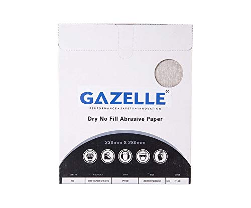 Gazelle Dry Sanding Paper with C-WT backing - 150G (Pack of 50)
