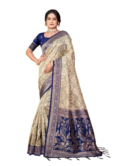 sangam prints Off-White SILK Woven Work Traditional Saree-picture-21