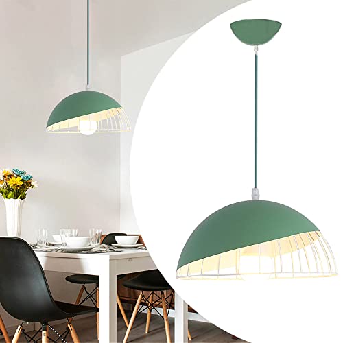 Suspension macaron métal plafonnier lustre moderne rose salon cuisine