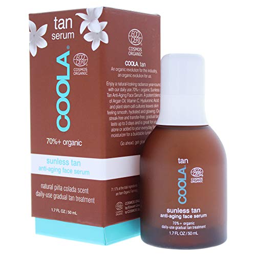 COOLA Organic Sunless Self Tanner Face Serum, Dermatologist Tested Anti