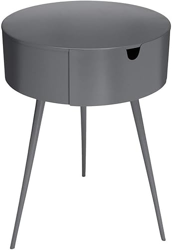 Miniatura 7 de Meridian Furniture Bali Collection Modern | Mesita de noche contemporánea de metal duradero, 16 pulgadas de ancho x 16 pulgadas de profundidad x 23