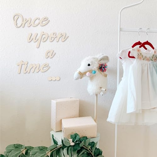 Vinilo decorativo letras Once Upon a Time beige madera miniatura 5