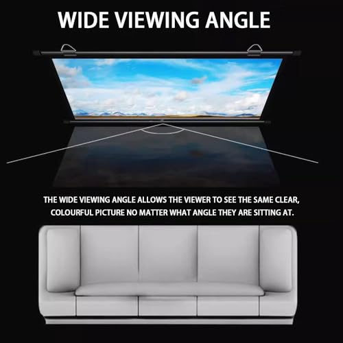 Pantalla Manual Retráctil 60" 16:9 para Proyector miniatura 4