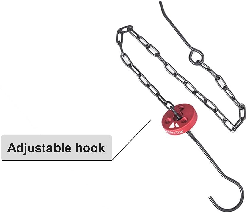 TopHomer 1Pcs Blue Camping Tripod, Portable Outdoor Cooking Tripod with Adjustable Hang Chain for Campfire Picnic Hanging Pot Grill Stand Mini Lightweight Aluminum Cookware Accessory