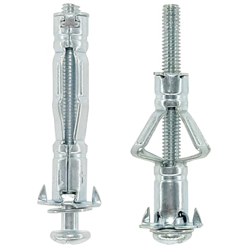 50 PCS Metal Drywall Expansion Bolts Screws Plasterboard Fixings Hollow Wall Anchors