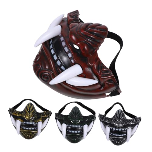 Masque japonais Prajna pour déguisement carnaval et accessoire fête Mikinona