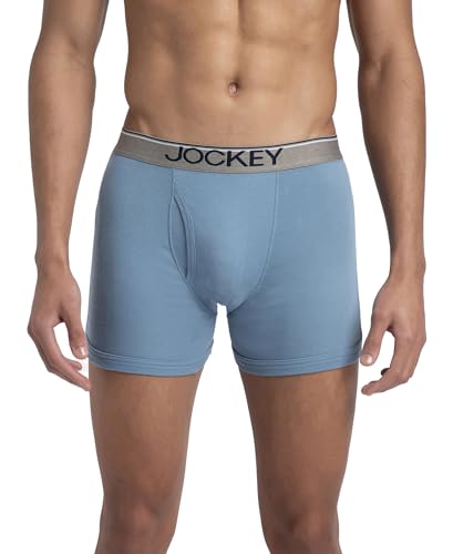 Image of Jockey 8009 Men's Super Combed Cotton Rib Solid Boxer Brief with Ultrasoft Waistband (Pack of 2)