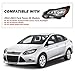 SOCKIR Headlight Assembly Bulbs Included Fit for 2012-2014 Ford Focus Headlamp Passenger and Driver Side Black Housing Amber Reflector