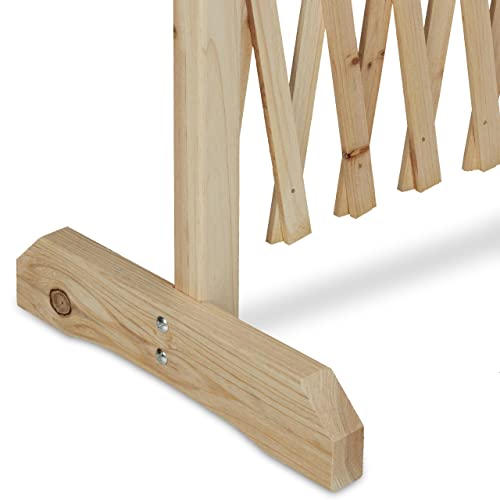 Relaxdays Rankgitter Holz, ausziehbar bis 180 cm, Rankhilfe Kletterpflanzen, Scherengitter freistehend, Garten, Natur