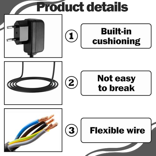 Menibeuty 6 V Om -ron Blutdruckmessgerät-Ladegerät, 1,4 m Ersatz-Ladekabel, kompatibel mit M2 M6 M8 M9 X3 X4 X7, AC Netzadapter Blutdruckmessgeräten