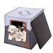 Heuffe Cueva plegable de fieltro para gatos, incluye cojín, apta para, por ejemplo, IKEA® Kallax & Expedit Regal,cueva de peluche en gris