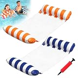 OKMIJN 2 Pièces Hamac Matelas Piscine Gonflable, Bouee Piscine Adulte, Bouées et Matelas G...
