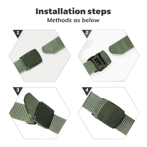 Tactical Belt Nylon Web Belt Heavy Duty Non Metal Plastic Buckle4