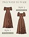Scarlet Darkness Renaissance Corset Dress Victorian Ruffle Dress Off Shoulder Long Dress Brown XL