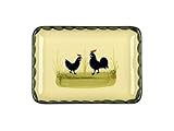 zeller keramik hahn und henne butterdose Herkunft: Made in Germany Zeller Keramik Platte Hahn und Henne Kuchenplatte Servierplatte Geschirr 17 x 12cm