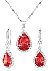 07.July-White Gold Plated | Ruby red