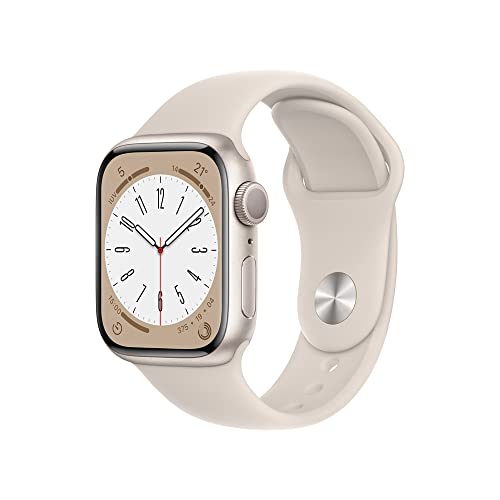 Apple Watch Series 8 (GPS), Smartwatch com caixa estelar de alumínio – 41 mm • Pulseira esportiva es