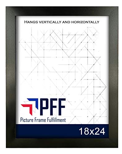 PictureFrameFactoryOutlet 1-18x24 Picture Frame | 1.25" Black Matte Moulding