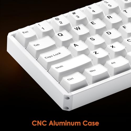Image of Akko MOD68 8k Rapid Trigger Aluminum Gaming Keyboard Misty White Wired HE Keyboard, AstroAim Switch