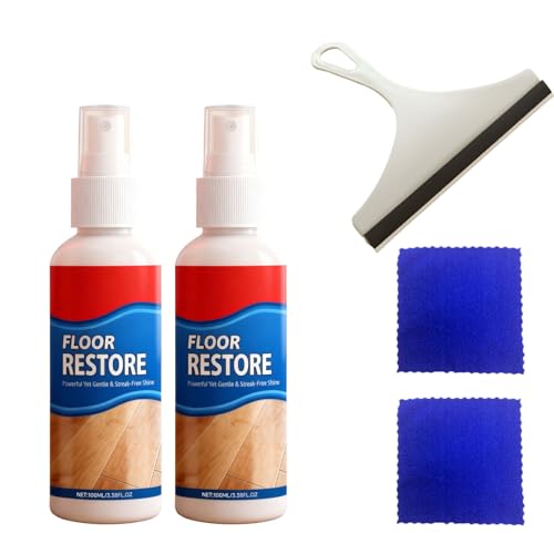 Floor Restore Solution - 3-in-1 Wood Floor Polish, Cleaner &