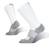 OS1st WP4 Wellness Performance Socks Ideal for Diabetics, Sensitive feet, Circulation Support and Edema (Large, White, Extra Wide, Crew)