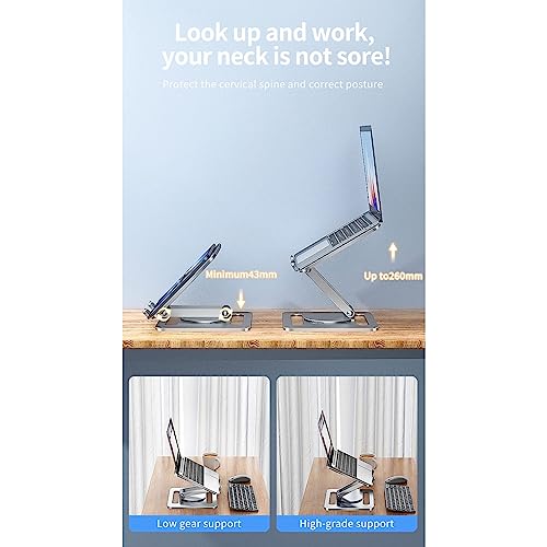 Soporte giratorio para laptop en aleación de aluminio miniatura 5